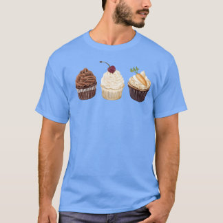 Camiseta Familia de patrones vintage de cupcakes
