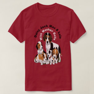 Camiseta Familia de perros: Madre y cachorros -