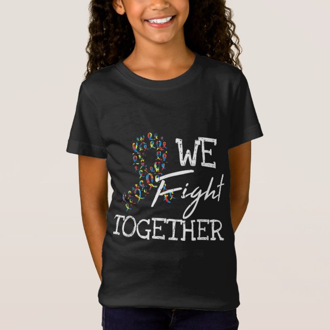 Camiseta Familia de puzzle Piece Cita Guay Autism Awareness (Anverso)