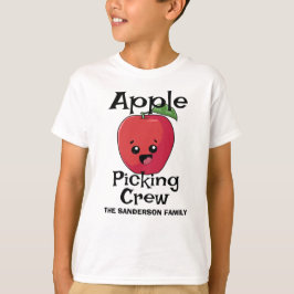 Camiseta Familia de recogida de manzanas en otoño
