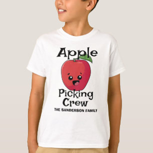 Camiseta Familia de recogida de manzanas en otoño
