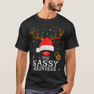 Camiseta Familia de renos Sy Matching Navidad Sy Mujeres Ch