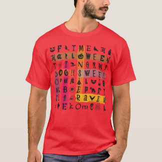 Camiseta Familia de rompecabezas cruzadas de Halloween