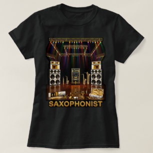 Camiseta Familia de Saxofones: Soprano Alto Tenor Barítono