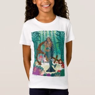 Camiseta Familia de Sirenas (piel y ojos marrones)
