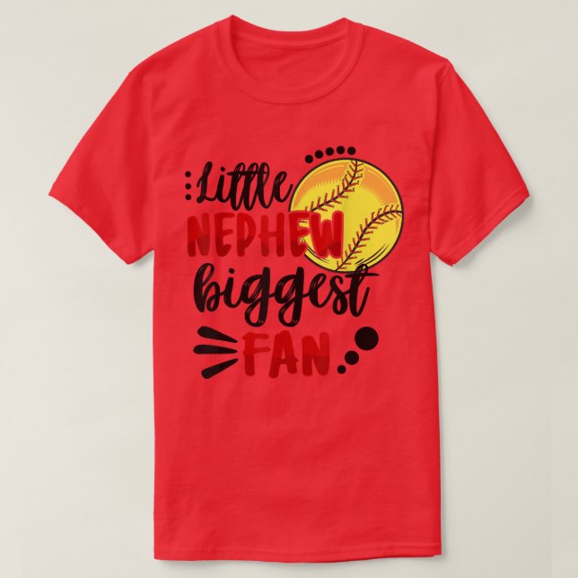 Camiseta Familia de Softball Cute Coincide Pequeño Sobrino (Diseño del anverso)