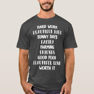 Camiseta Familia de trabajo duro amigos comida cultivando s
