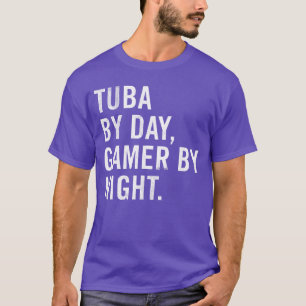Camiseta Familia de Tuba de día y jugador por la noche