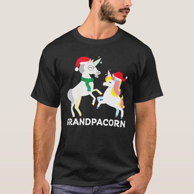Camiseta Familia de Unicornio Abuelo-Corn Pajama Christ (Anverso)