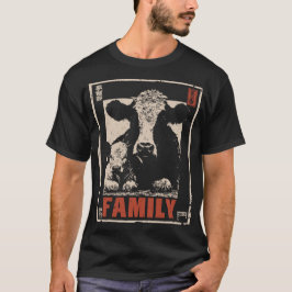 Camiseta Familia de vaca y ternera - Madre y bebé rusas