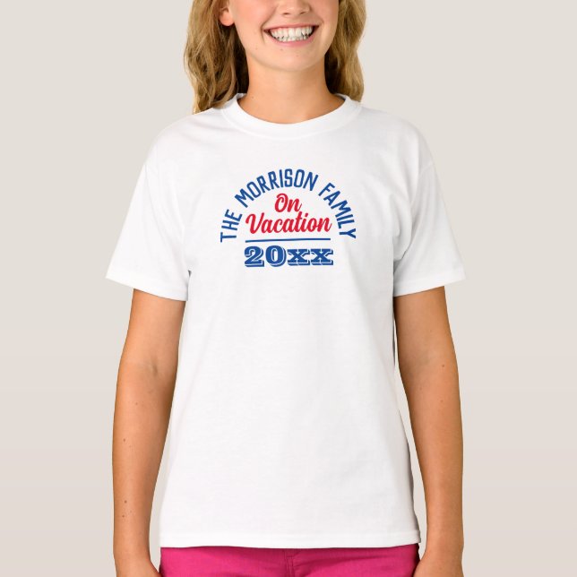 Camiseta Familia de vacaciones. Vacaciones familiares (Anverso)