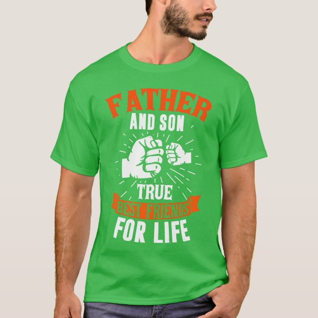 Camiseta Familia del Día del Padre Y Mejor Amigos De Sonrue (Anverso)