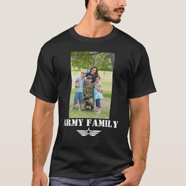 Camiseta Familia del ejército con foto (Anverso)