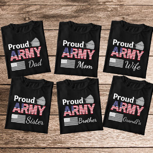 Camiseta Familia del ejército orgullosa personalizada