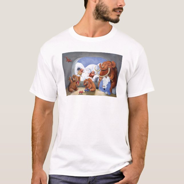 Camiseta Familia del mamut lanoso en edad de hielo (Anverso)