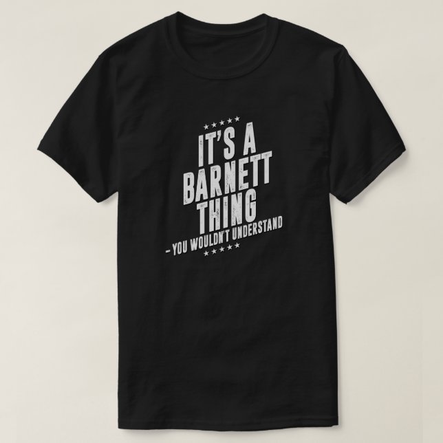 Camiseta Familia divertida de apellido Barnett (Diseño del anverso)