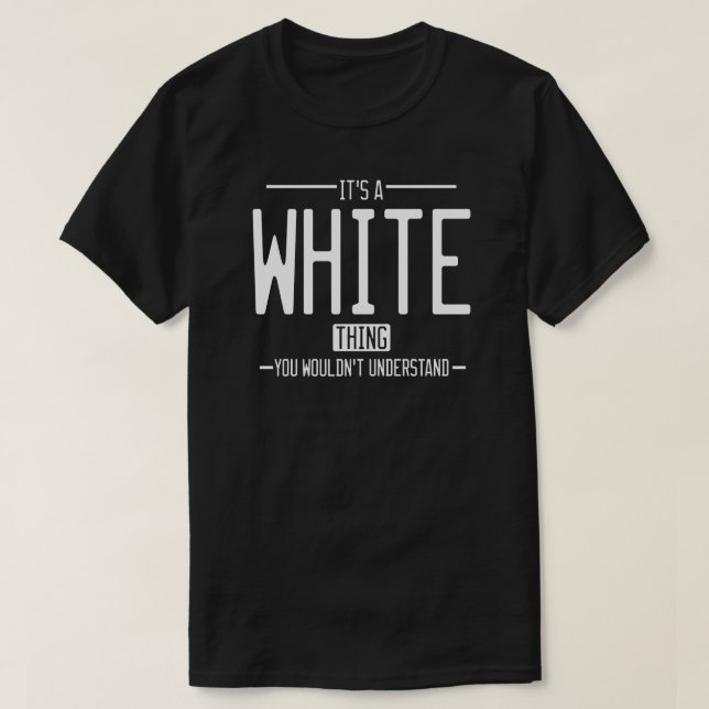 Camiseta Familia divertida de apellido blanco (Diseño del anverso)