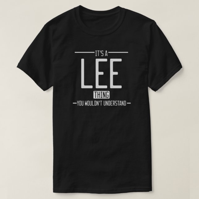 Camiseta Familia divertida de apellidos Lee (Diseño del anverso)