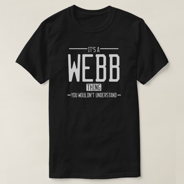 Camiseta Familia divertida de apellidos Webb (Diseño del anverso)