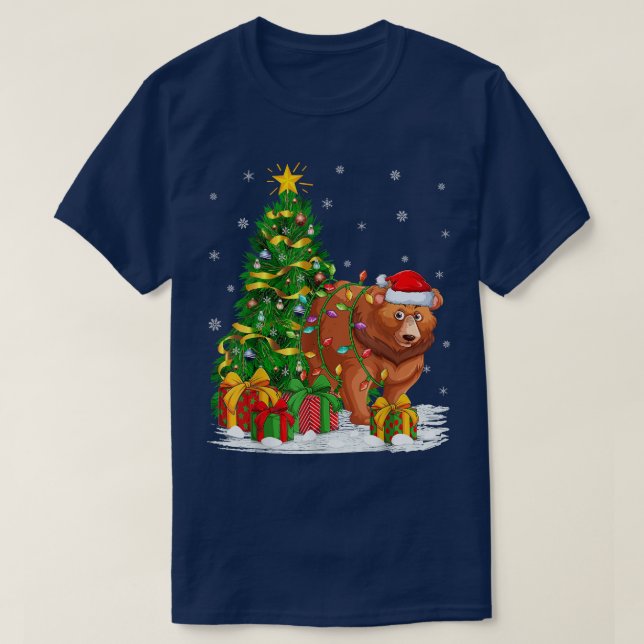 Camiseta Familia divertida de árboles de navidad que coinci (Diseño del anverso)