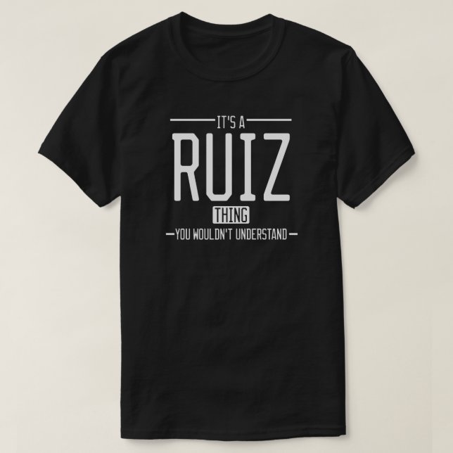 Camiseta Familia divertida de Ruiz (Diseño del anverso)