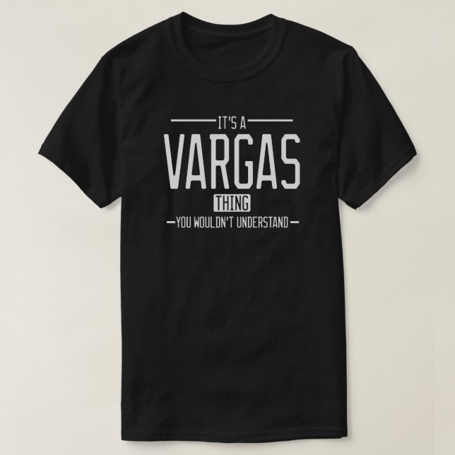 Camiseta Familia divertida del apellido Vargas (Diseño del anverso)