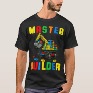 Camiseta Familia Divertida Maestro Constructor Bloques De C
