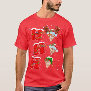 Camiseta Familia divertida Santa Ho Ho Ho Ho Ho Pizza Chris