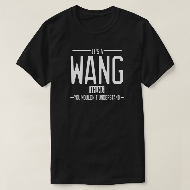 Camiseta Familia divertida Wang (Diseño del anverso)