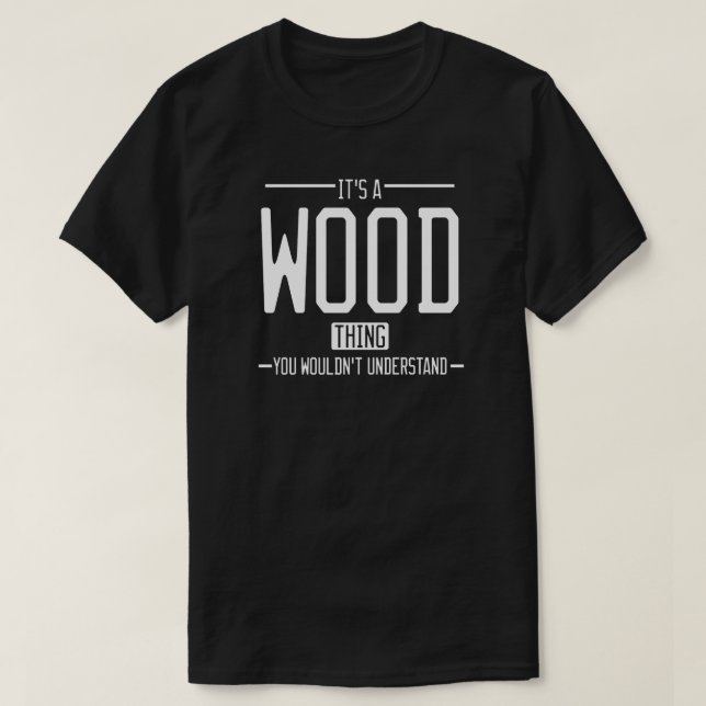 Camiseta Familia divertida Wood (Diseño del anverso)