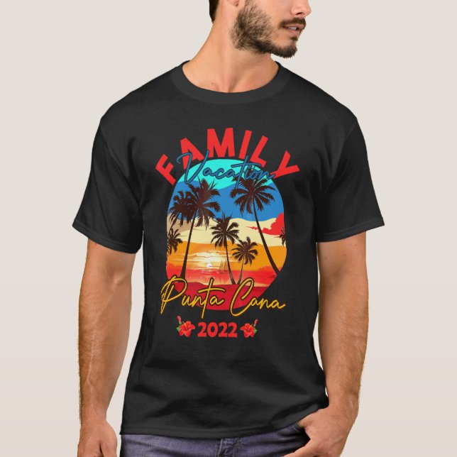Camiseta Familia Dominicana de Vacaciones Punta Cana 2022 (Anverso)