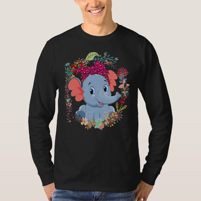 Camiseta Familia Elephant Bow Tie Leopard Flores Happy Moth (Anverso)