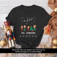 Familia Elf de Navidades de fotos de caras diverti