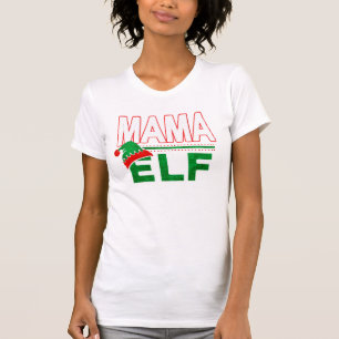 Camiseta Familia Elf   Festividad de los Navidades Mama Elf