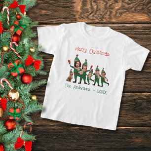 Camiseta Familia Elf más Navidades Personalizados divertido