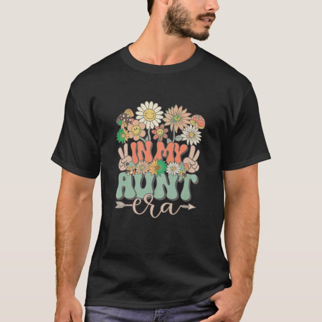 Camiseta Familia En Mi Era De La Tía Floral Hippie Groov (Anverso)