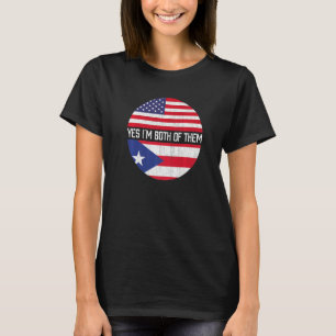 Camiseta Familia estadounidense media puertorriqueña de ban