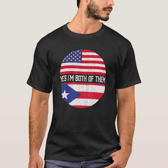Camiseta Familia estadounidense media puertorriqueña de ban (Anverso)