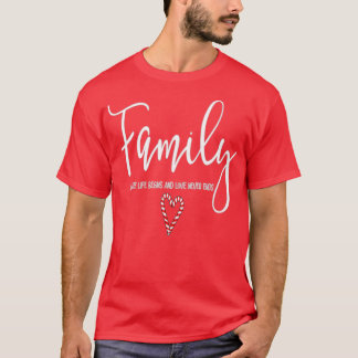 Camiseta Familia Familiar donde la vida comienza y el amor