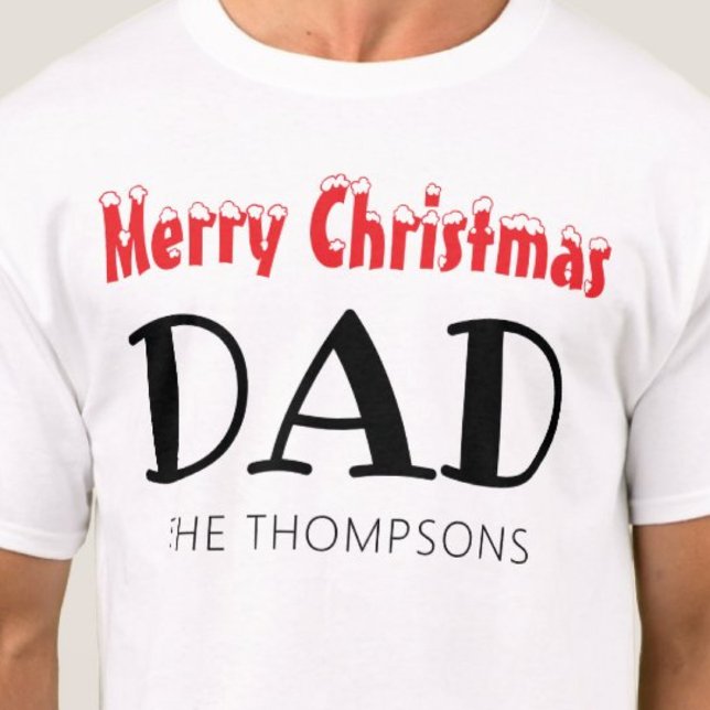 Camiseta Familia Feliz Navidad (Merry Christmas Dad Family T-Shirt)