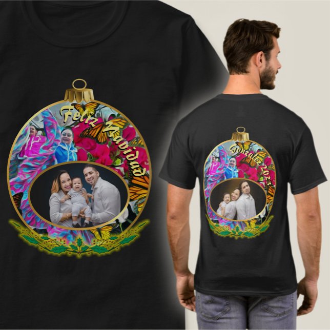 Camiseta Familia Feliz Navidad Bailando mariposas PV01 (Subido por el creador)
