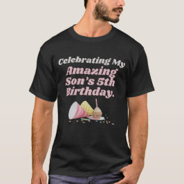 Camiseta Familia Fiesta de ropa de cumpleaños número 5