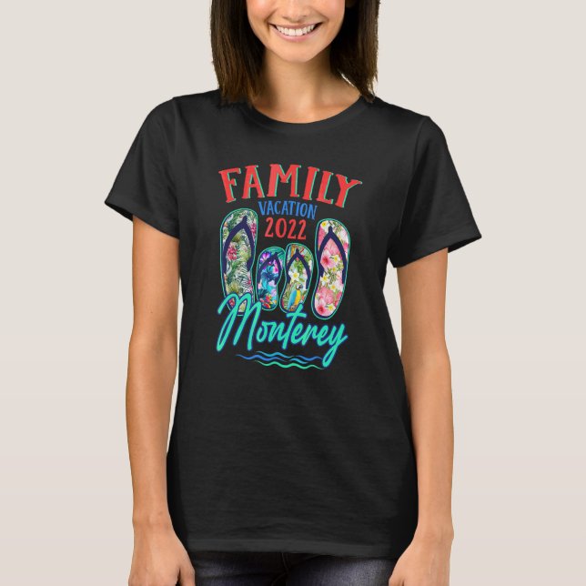 Camiseta Familia Flip Flops de Monterey California Vacation (Anverso)