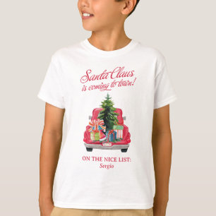 Camiseta Familia Fun Mateo Santa Claus Camión Rojo Vintage