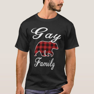 Camiseta Familia gay osos Navidades rojos de plástico Pajam