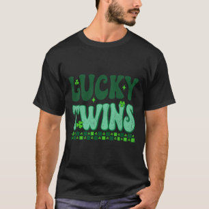 Camiseta Familia Gemelos Afortunados de Ropa Retro Groovy p