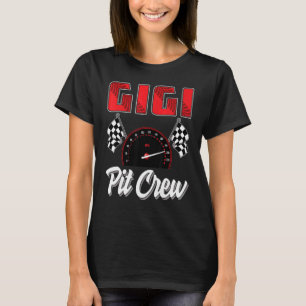Camiseta Familia Gigi Pit Crew Race Car Birday Party Carrer