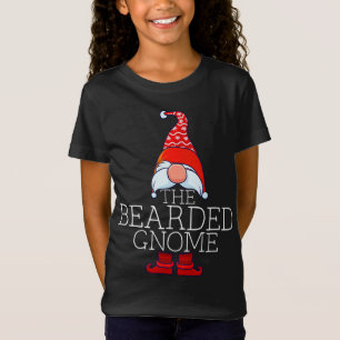 Camiseta Familia Gnome con barba Navidades con juego de rop
