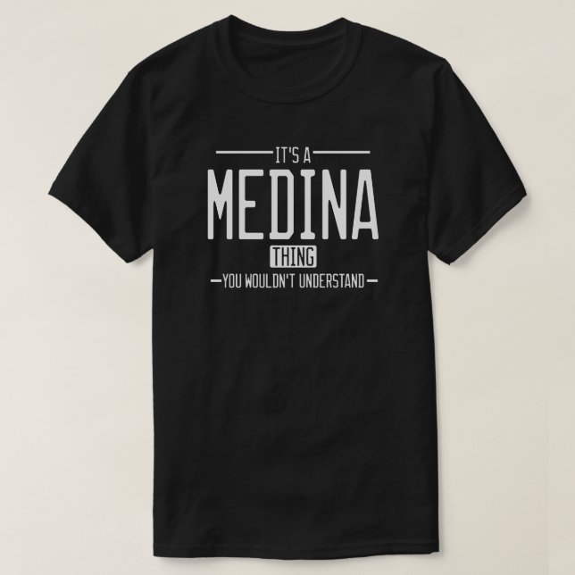 Camiseta Familia graciosa del apellido Medina (Diseño del anverso)