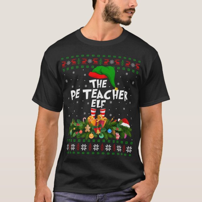 Camiseta Familia graciosa que coincide Fea El Profesor Elf  (Anverso)